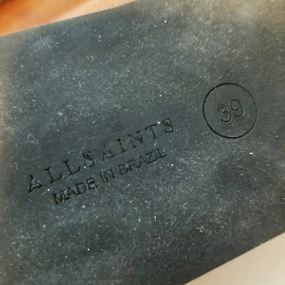 ALL SAINTS | Harlem Leather Platform Espadrille Sandals Size 39 - Picture 6 of 11